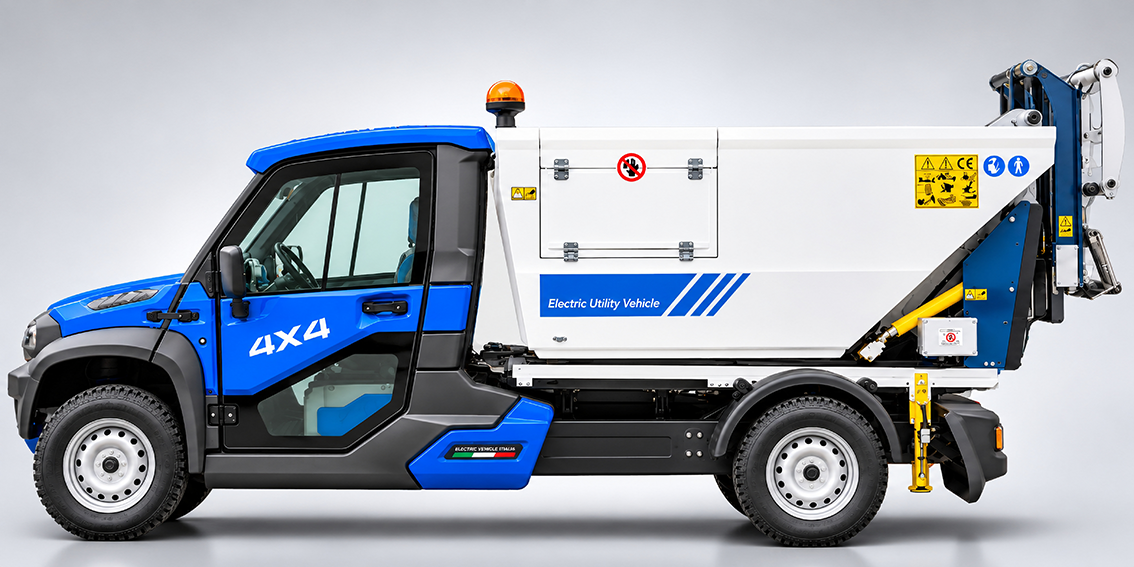 EVI Country 4x4 di EVI Motor con vasca di raccolta rifiuti per servizi municipali e manutenzione urbana
